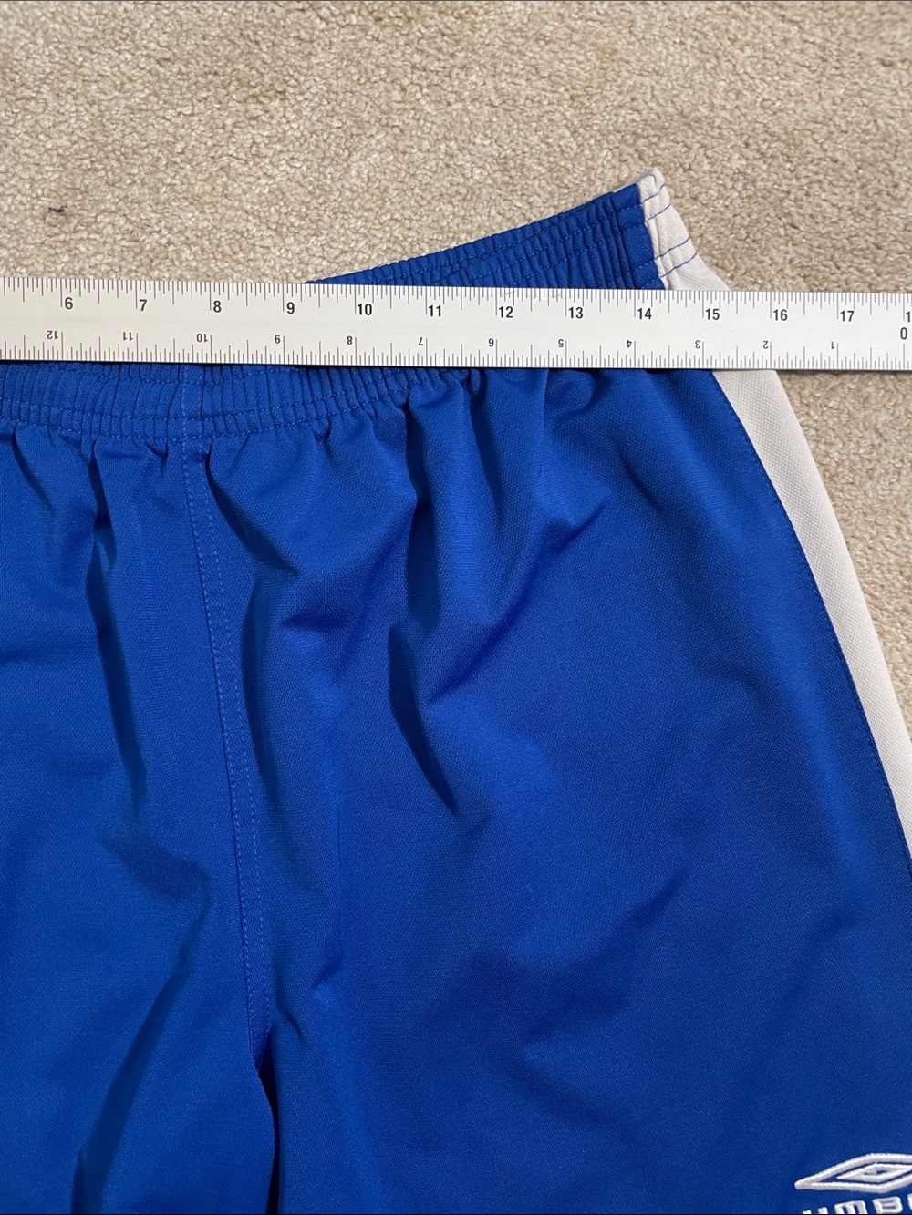 Umbro Royal Blue Athletic Shorts with White Panels - Picture 2 of 6